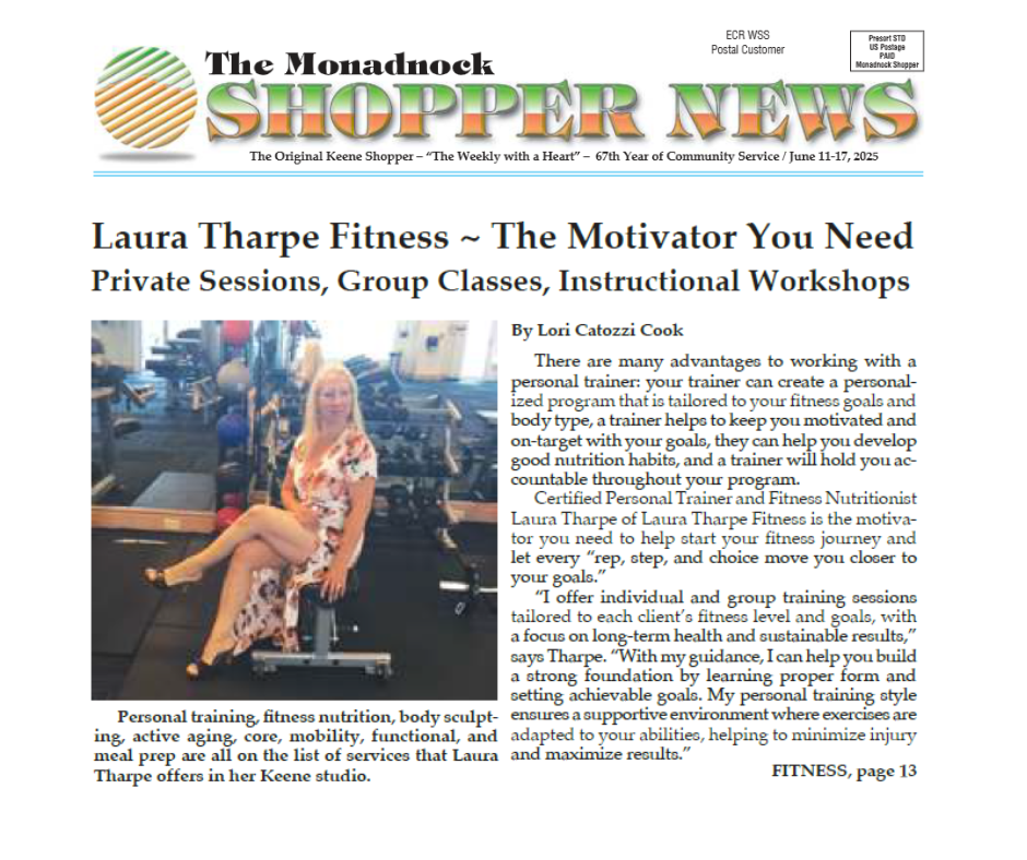 Laura Tharpe Fitness Newspaper Interview 